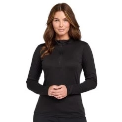 Women’s Long Sleeve Thermal Zip Neck Baselayer Top -Sports Outdoor go 208297 z