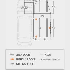Vango Kilda Low Driveaway Van Awning -Sports Outdoor go 331017 e