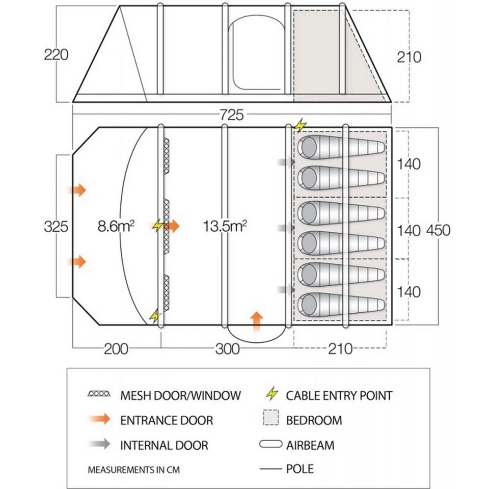 Vango Icarus Air Vista 600XL Tent 4 Vango Icarus Air Vista 600XL Tent - Image 2
