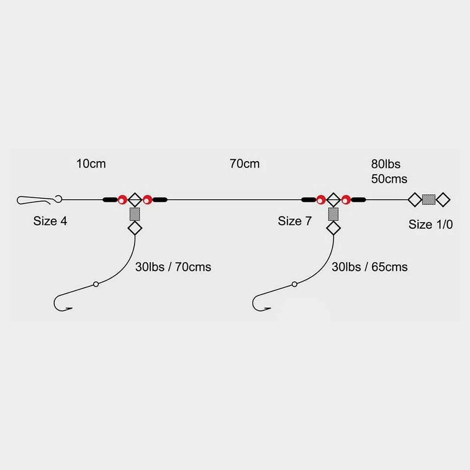2 Hook 1 Up 1 Down Rig (Size 3/0) 3 2 Hook 1 Up 1 Down Rig (Size 3/0)