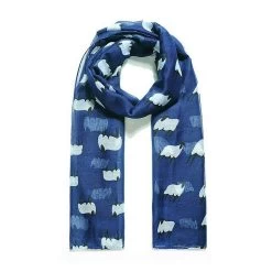 Sheep Print Scarf Navy -Sports Outdoor go 524089 z