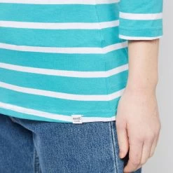 Regatta Ladies Polexia Square Neck Top Turquoise White Stripe -Sports Outdoor go 575859 d