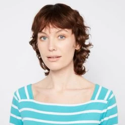 Regatta Ladies Polexia Square Neck Top Turquoise White Stripe -Sports Outdoor go 575859 e