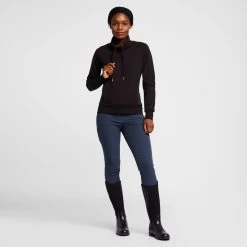 Womens Organic Remy Cotton Sweatshirt Black -Sports Outdoor go 576956 c