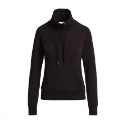 Womens Organic Remy Cotton Sweatshirt Black -Sports Outdoor go 576956 u