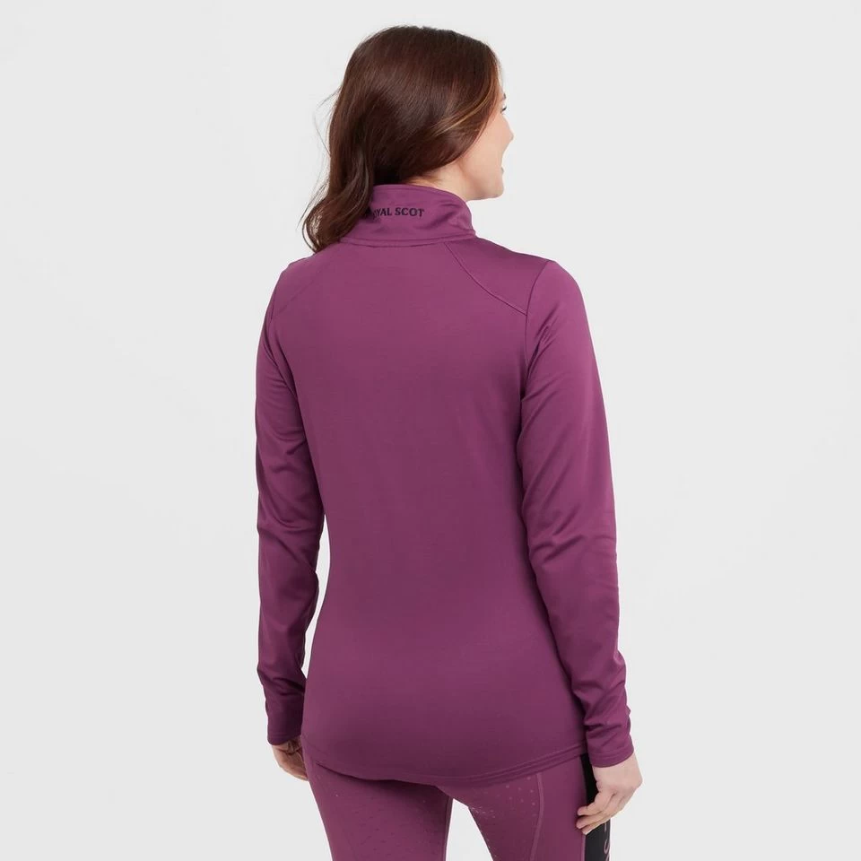 Women’s Stretch ½ Zip Top In Wine 4 Women’s Stretch ½ Zip Top In Wine - Image 2