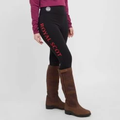 Women's Knee Patch Riding Leggings In Black