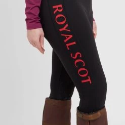 Women's Knee Patch Riding Leggings In Black -Sports Outdoor go 629877 e