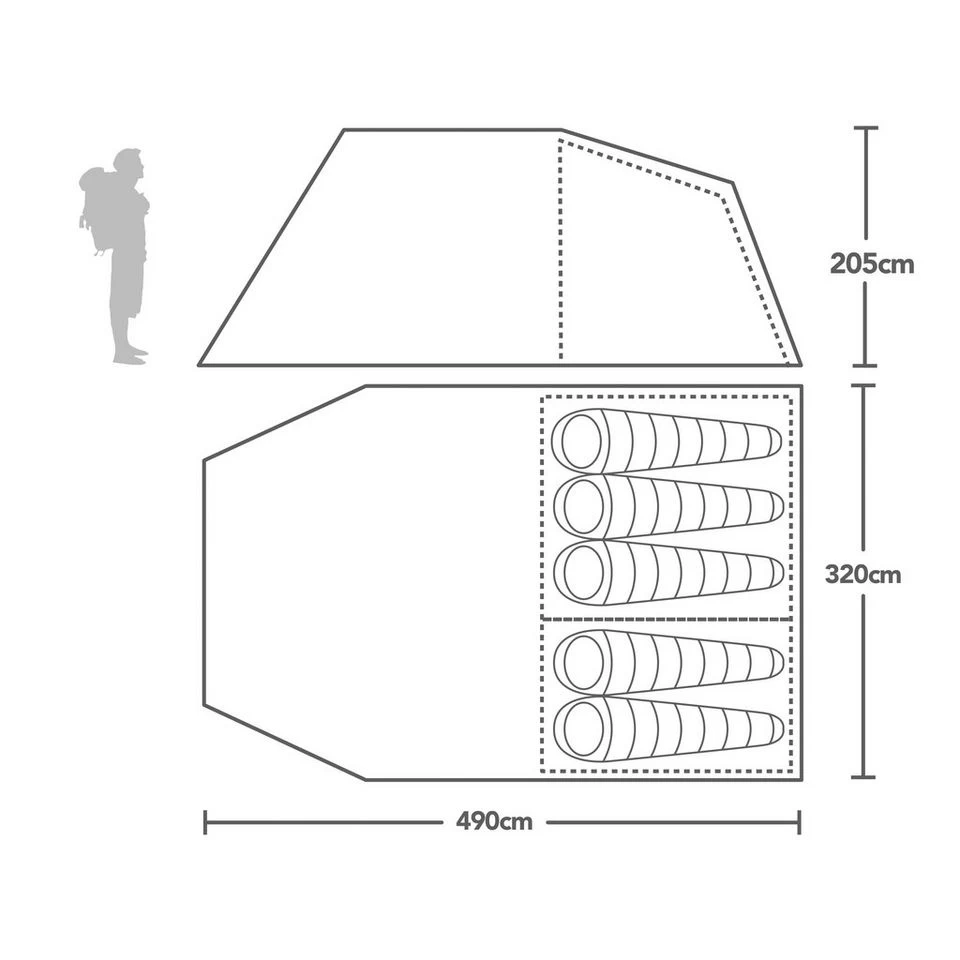 Berghaus Adhara 500 Nightfall® Tent 3 Berghaus Adhara 500 Nightfall® Tent - Image 2